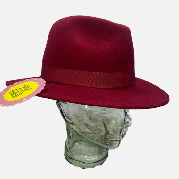 San Diego Hat Co Crimson Red Wool Fedora main image 11